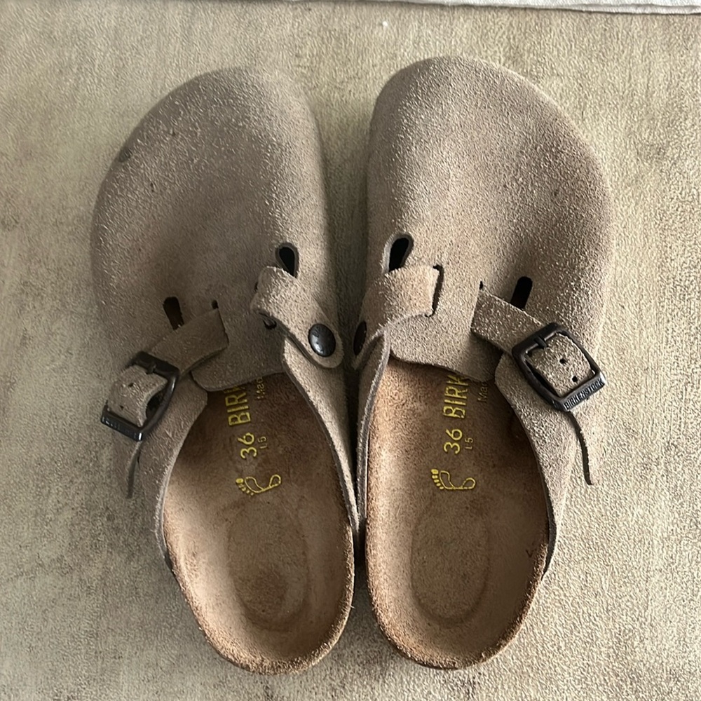 Birkenstock Boston Clogs Taupe 36 (Women’s 5-6) Soft Footbed Narrow